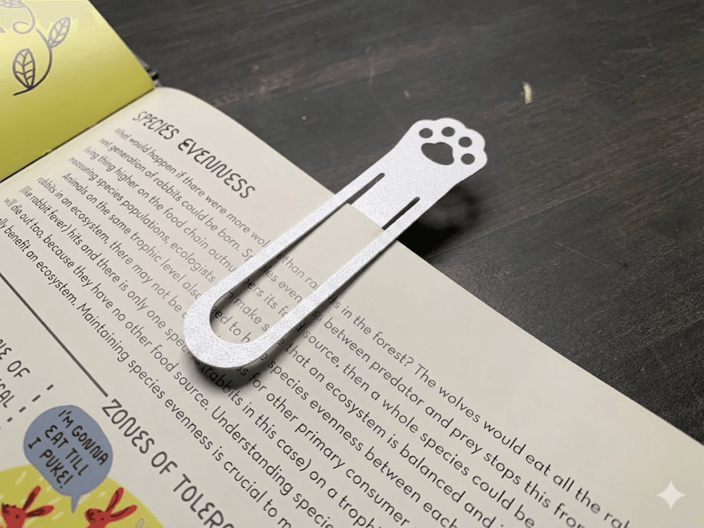 Cat Paw Bookmark - 3