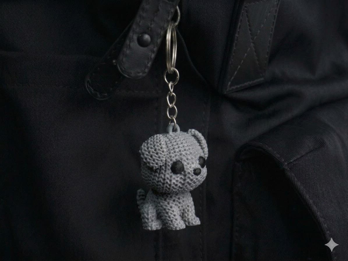 Yarn Pup Keychain - 3