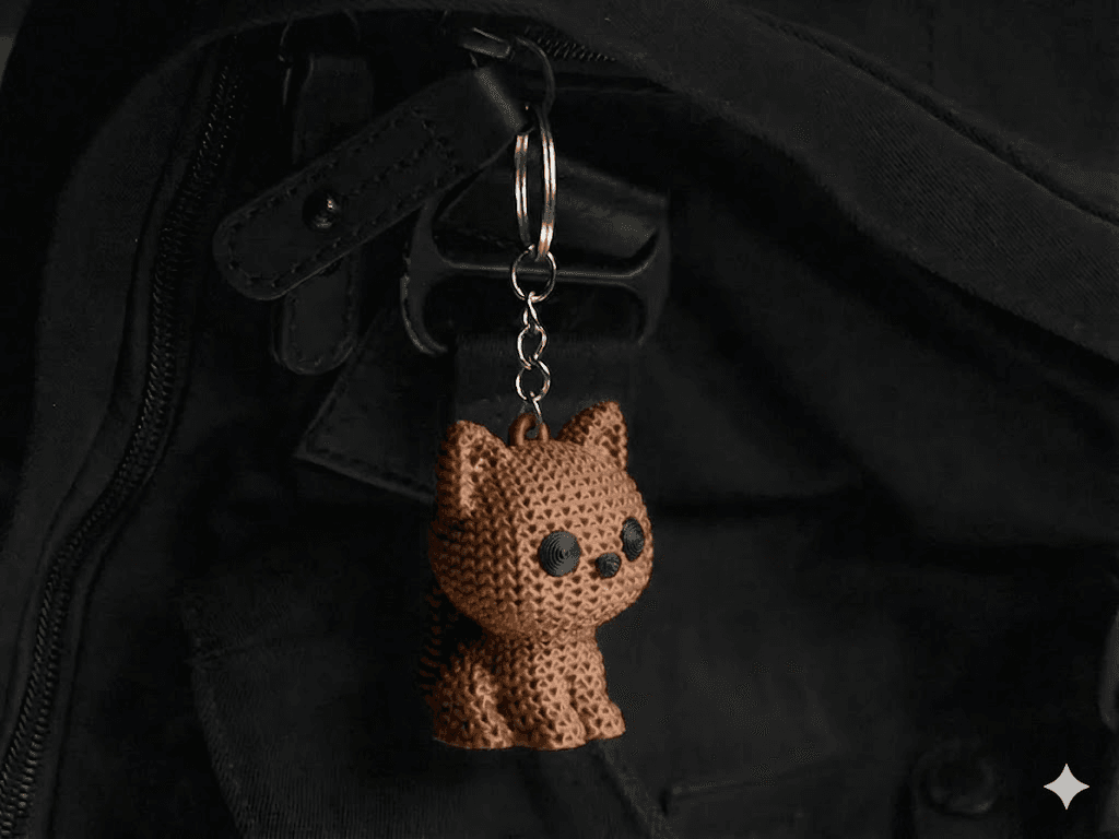 Yarn Kitten keychain - 3