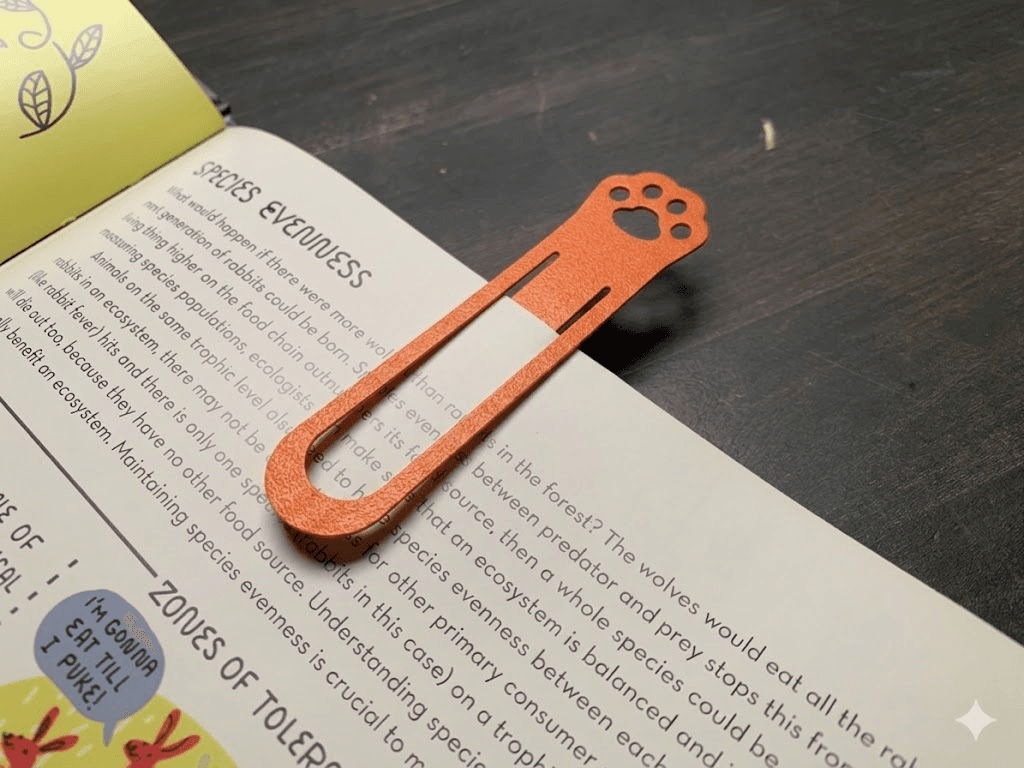 Cat Paw Bookmark - 4