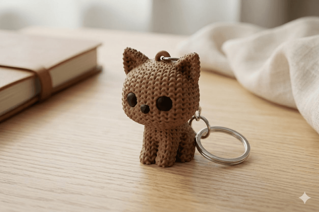 Yarn Kitten keychain - 4