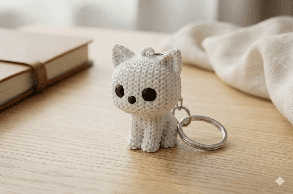 Yarn Kitten keychain - 2