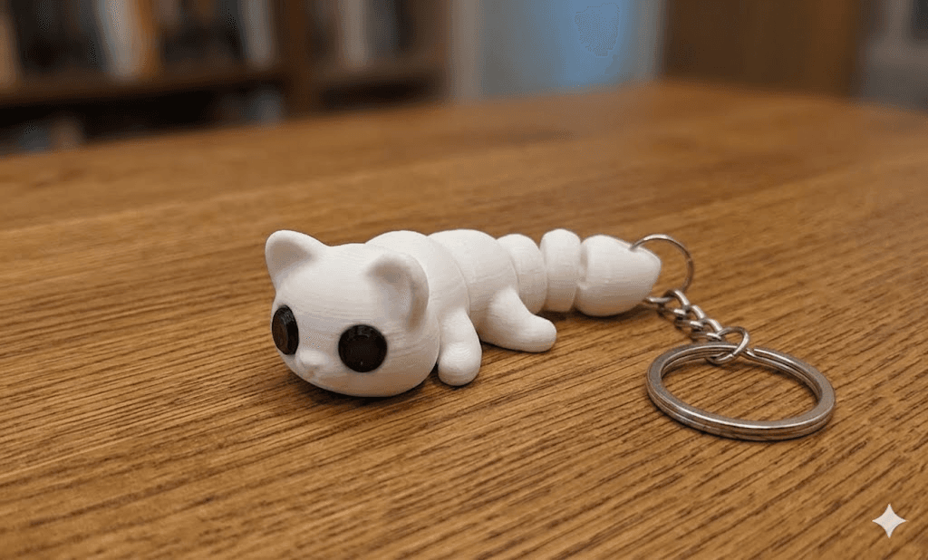 Flexy Cat Keychain