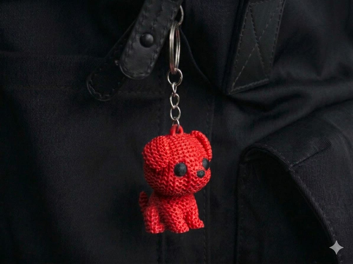 Yarn Pup Keychain - 2