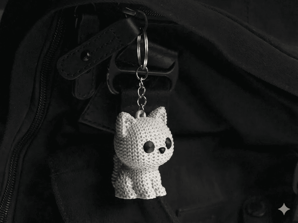 Yarn Kitten keychain